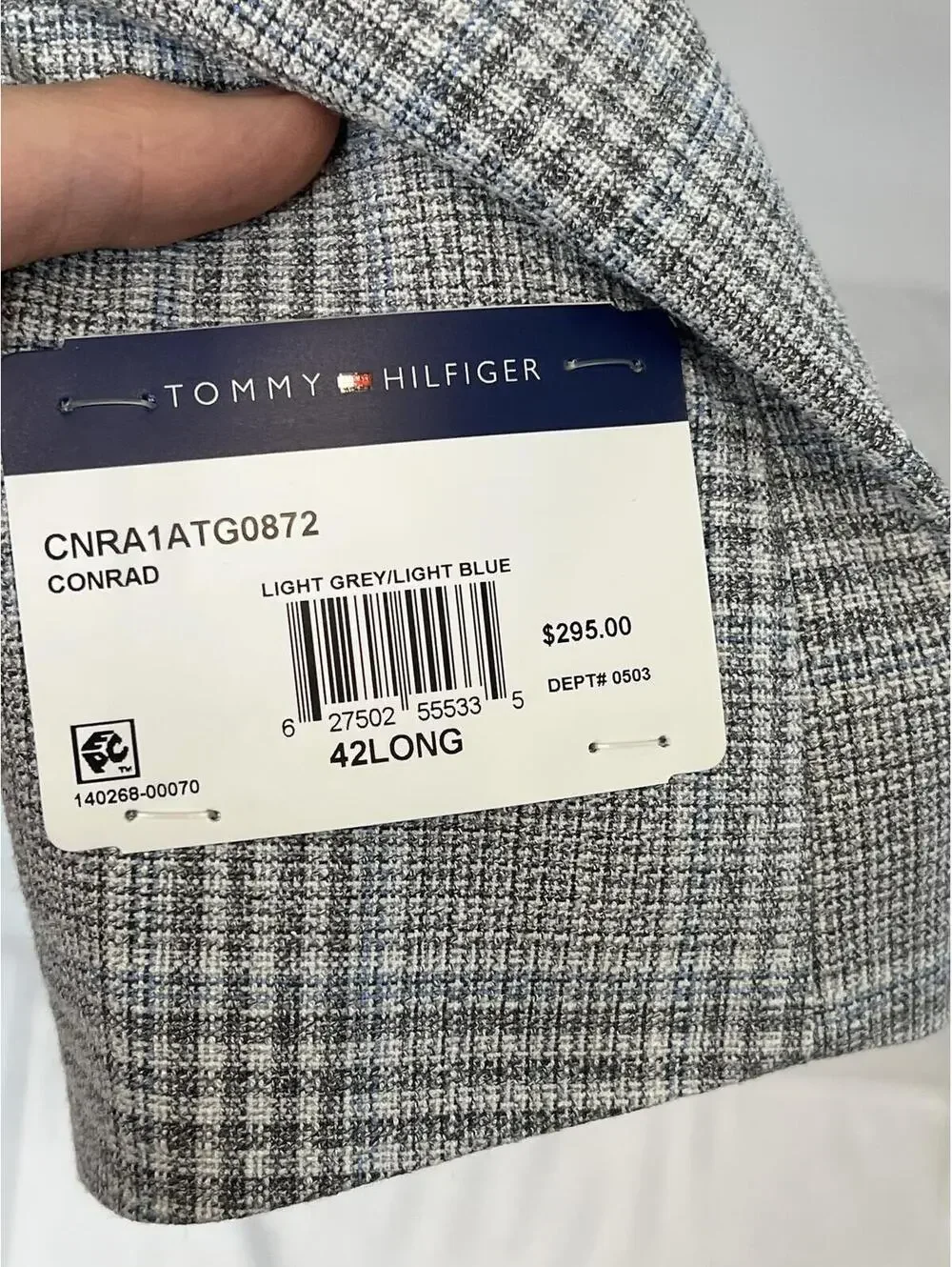 Tommy Hilfiger Mens Conrad Plaid Suit Separate Sportcoat